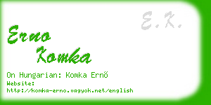 erno komka business card